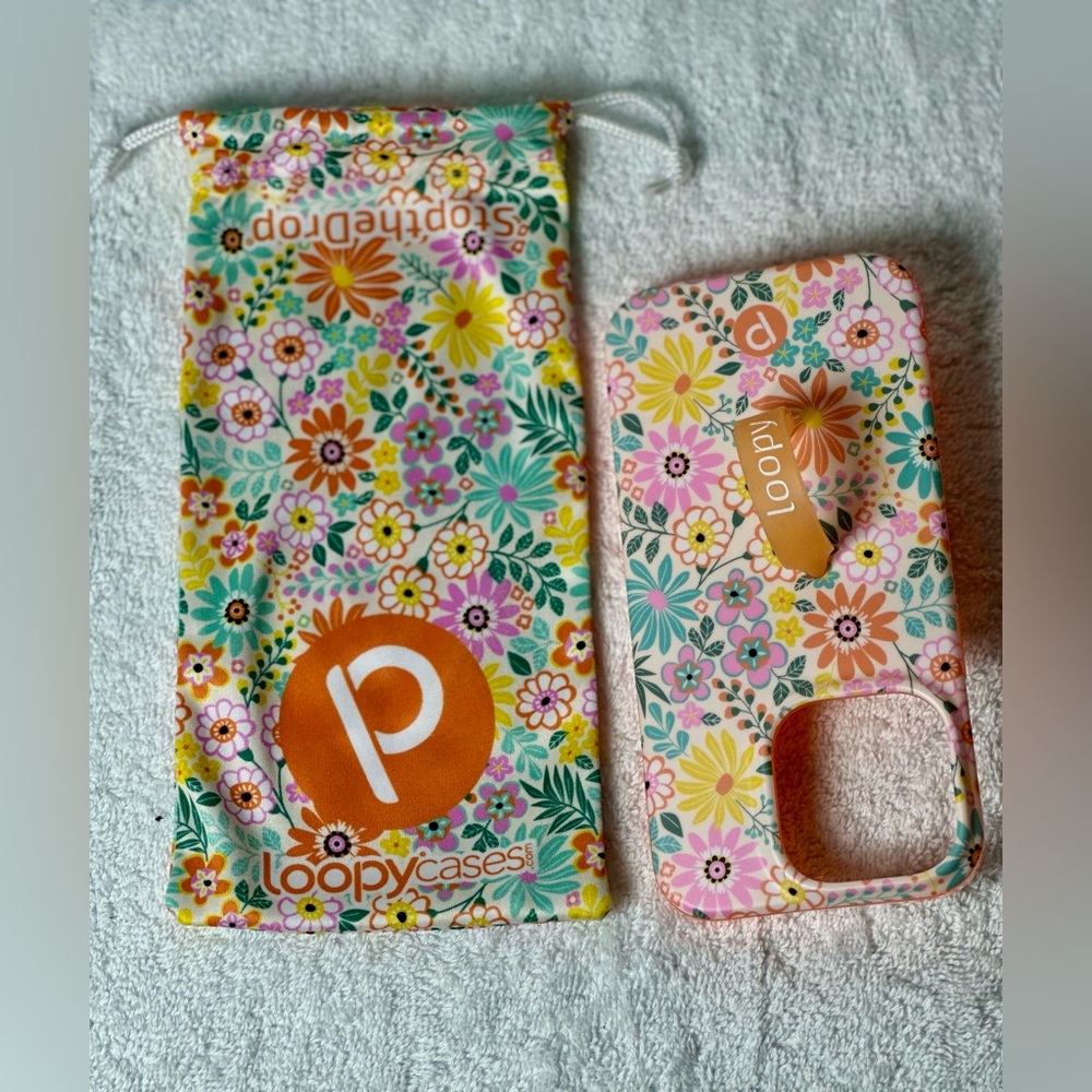 Loopy Case Floral Phone Case with Pouch